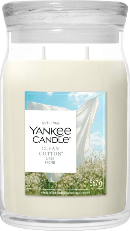 Yankee Candle Clean Cotton lumânare parfumată Signature