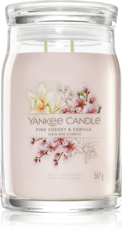 Yankee Candle Pink Cherry & Vanilla lumânare parfumată Signature