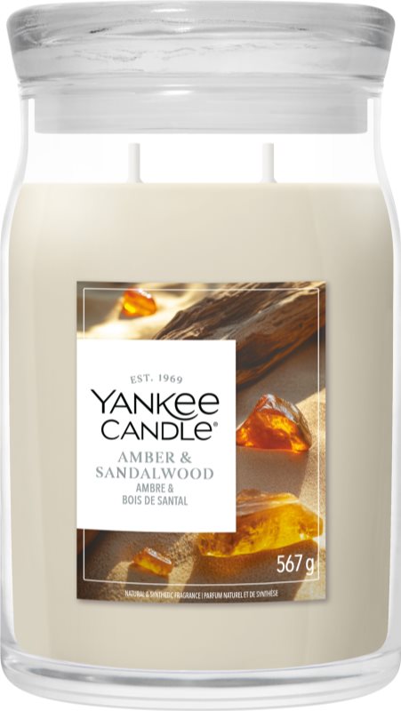Yankee Candle Amber & Sandalwood lumânare parfumată