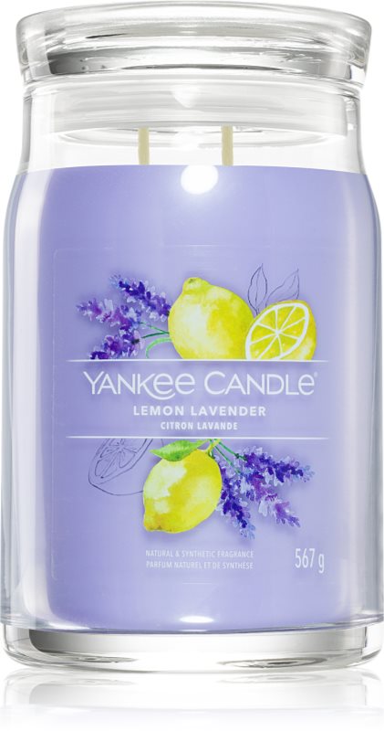 Yankee Candle Lemon Lavender lumânare parfumată Signature 567 g
