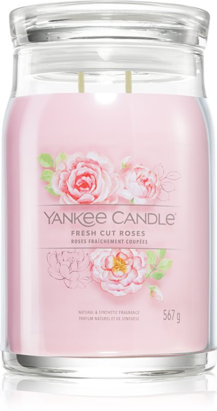 Yankee Candle Fresh Cut Roses lumânare parfumată Signature
