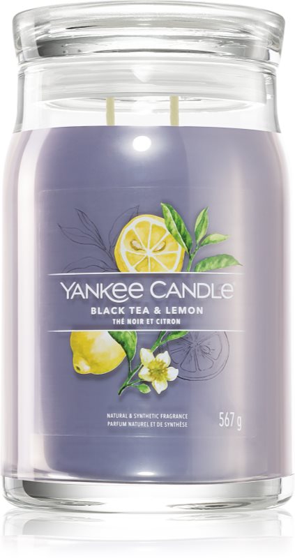 Yankee Candle Black Tea & Lemon lumânare parfumată 567 g