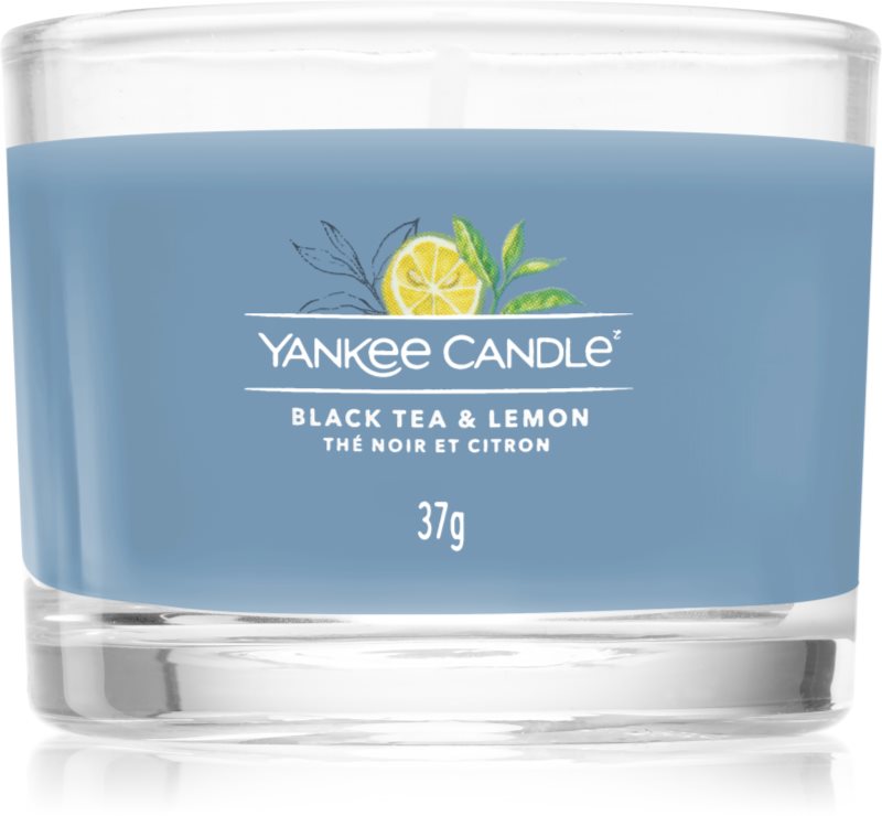 Yankee Candle Black Tea & Lemon lumânare votiv glass 37 g