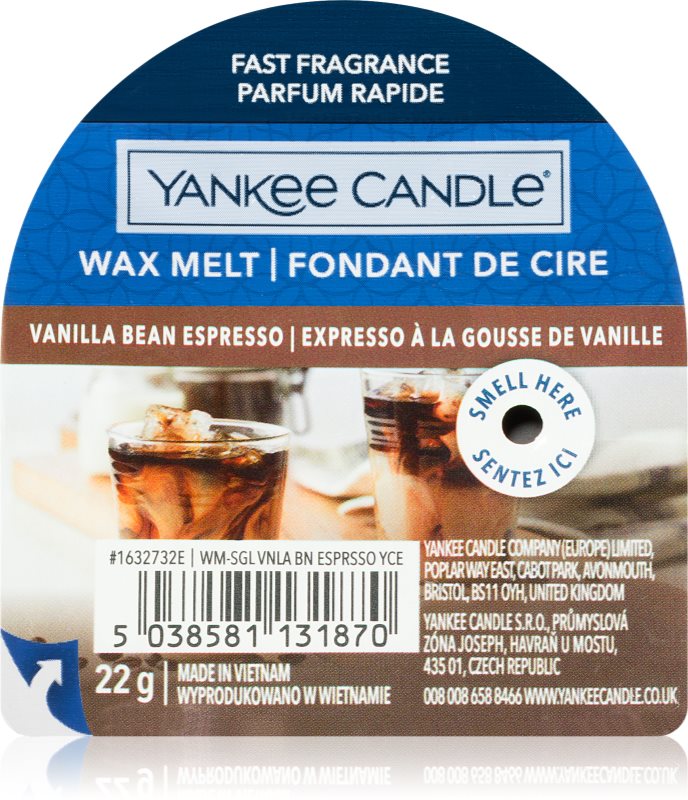 Yankee Candle Vanilla Bean Espresso ceară pentru aromatizator 22 g