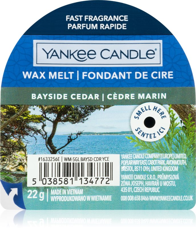 Yankee Candle Bayside Cedar ceară pentru aromatizator 22 g