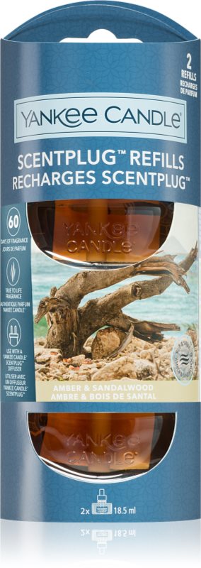 Yankee Candle Amber & Sandalwood rezervă de reumplere pentru difuzorul electric 2x18.5 ml