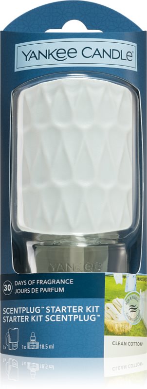 Yankee Candle Clean Cotton difuzor electric + refill 1 buc