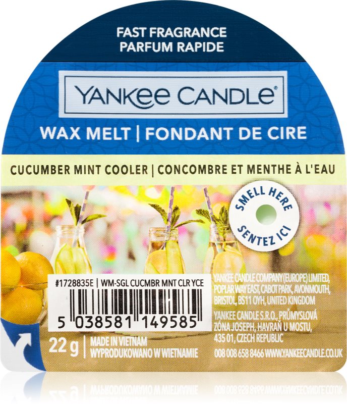 Yankee Candle Cucumber Mint Cooler ceară pentru aromatizator 22 g