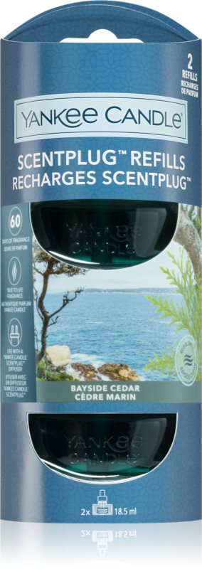 Yankee Candle Bayside Cedar rezervă de reumplere pentru difuzorul electric 2x18.5 ml