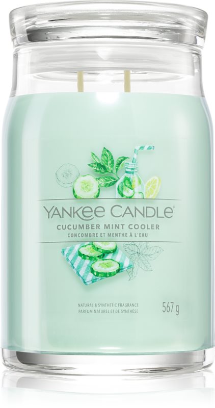 Yankee Candle Cucumber Mint Cooler lumânare parfumată Signature 567 g