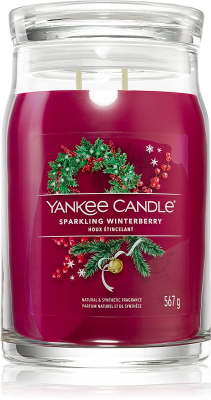Yankee Candle Sparkling Winterberry lumânare parfumată Signature 567 g
