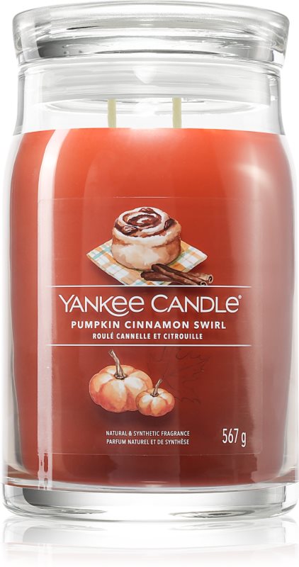 Yankee Candle Pumpkin Cinnamon Swirl lumânare parfumată
