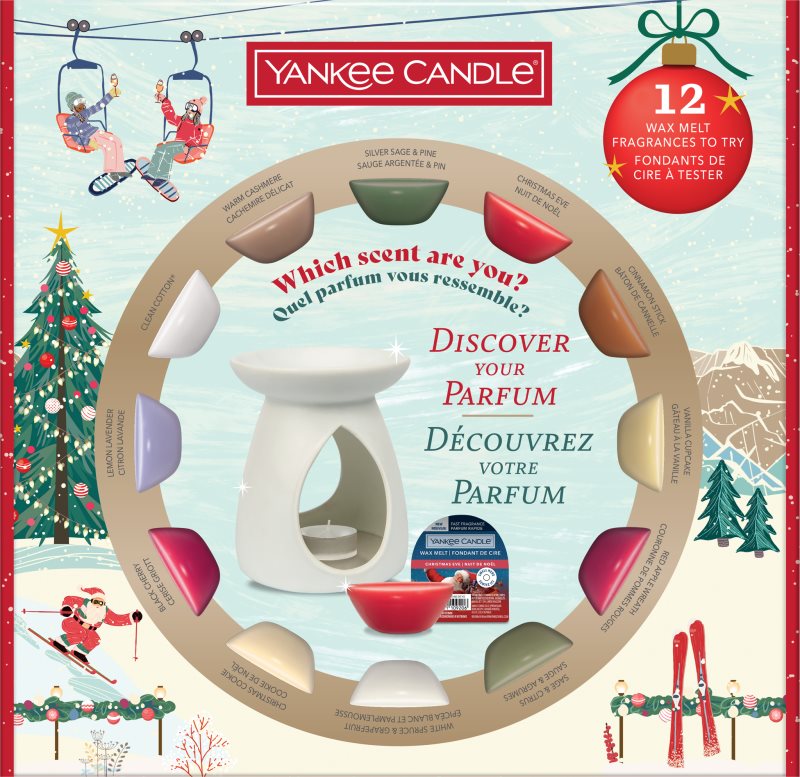Yankee Candle Christmas Collection Aromalamp & 12 Wax Melts set cadou