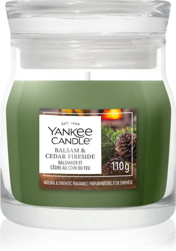 Yankee Candle Balsam & Cedar Fireside lumânare parfumată Signature