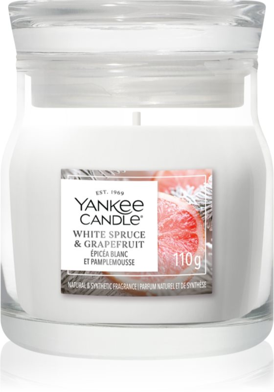 Yankee Candle White Spruce & Grapefruit lumânare parfumată Signature 110 g