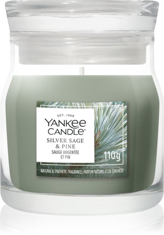 Yankee Candle Silver Sage & Pine lumânare parfumată Signature 110 g