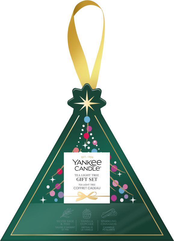 Yankee Candle Christmas Collection 2026 Tea Light Tree set cadou de Crăciun 4 buc