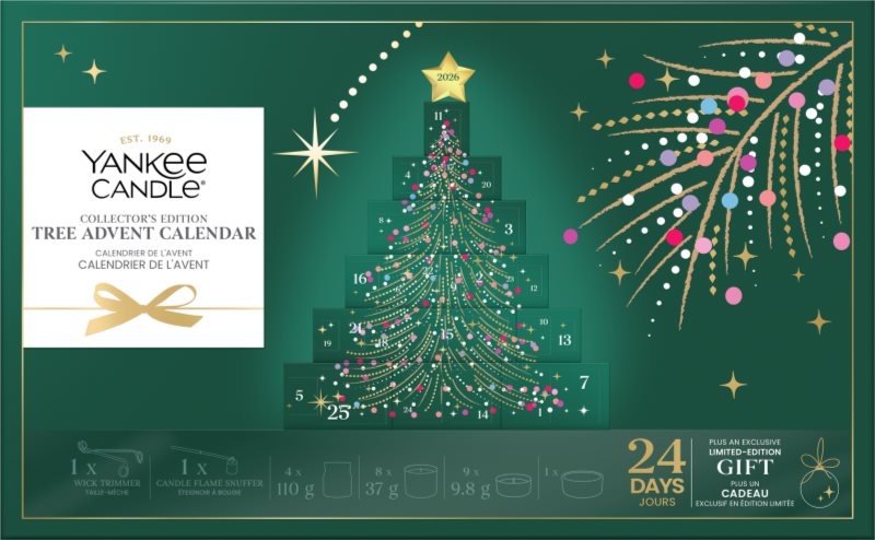 Yankee Candle Christmas Collection 2026 Collector's Edition Tree Advent Calendar Calendar de Crăciun ediție de colecție