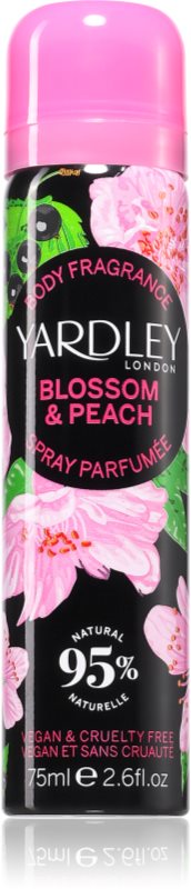 Yardley Blossom & Peach spray pentru corp pentru femei 75 ml