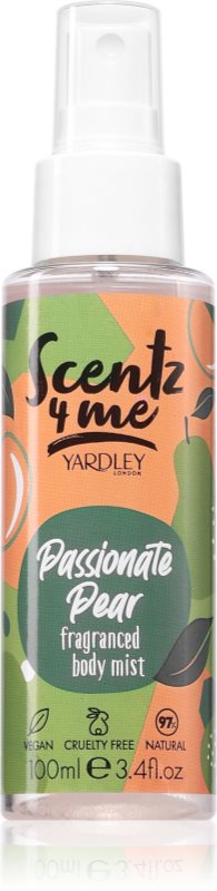 Yardley Scentz 4 Me Passionate Pear Body Mist pentru femei 100 ml