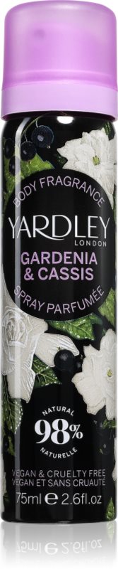Yardley Gardenia & Cassis spray pentru corp produs parfumat pentru femei 75 ml