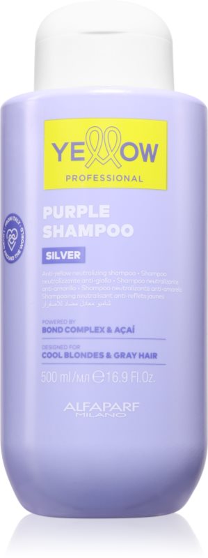 Yellow Professional Silver Purple Shampoo șampon neutralizeaza tonurile de galben 500 ml