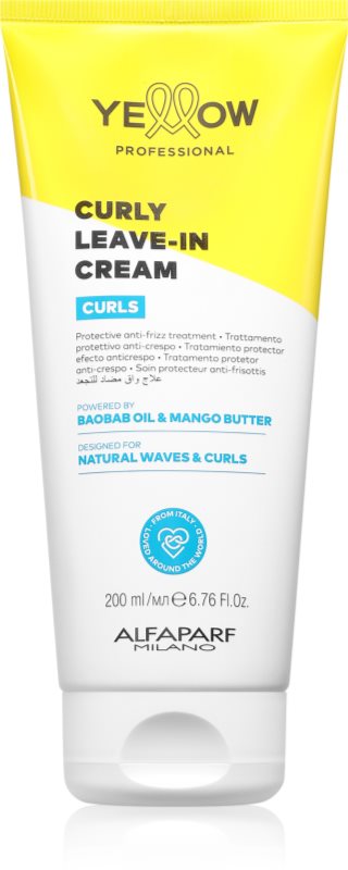 Yellow Professional Curls Curly Leave-in Cream crema leave-in pentru par ondulat si cret 200 ml