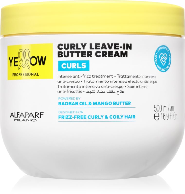 Yellow Professional Curls Curly Leave-in Cream crema leave-in pentru păr creț 500 ml