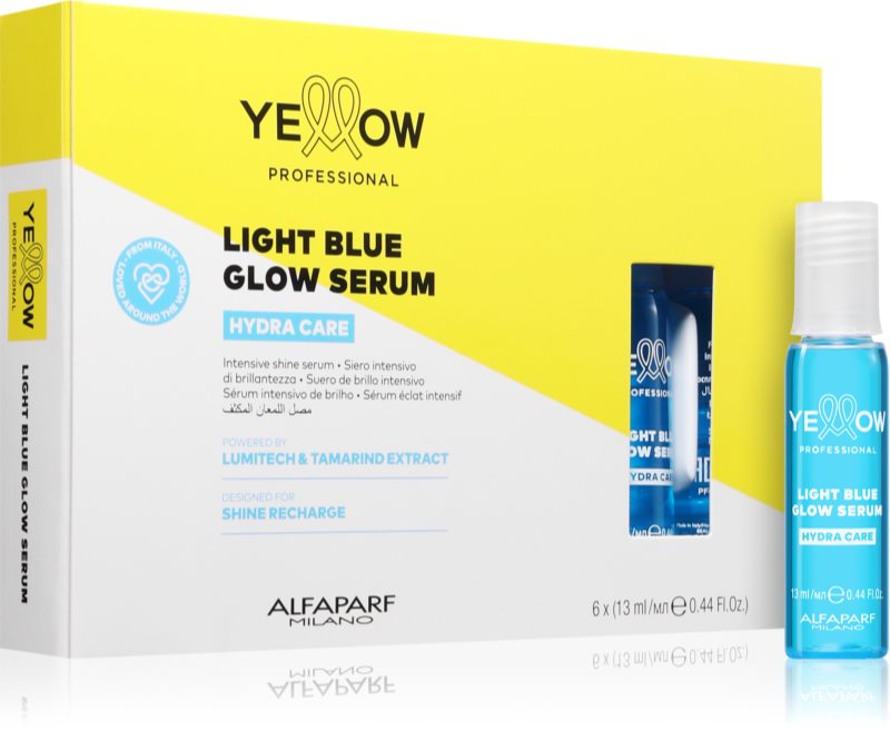 Yellow Professional Hydra Care Light Blue Serum ser cu efect iluminator pentru toate tipurile de păr 6x13 ml