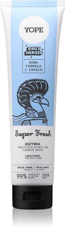 Yope Daily Heroes Fresh Conditioner Fresh Grass conditioner pentru volum pentru par gras 170 ml