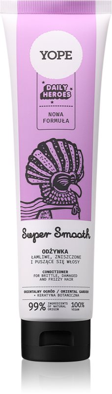 Yope Daily Heroes Smooth Conditioner Oriental Garden balsam pentru indreptare pentru parul deteriorat si fragil 170 ml