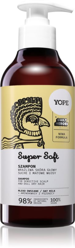 Yope Daily Heroes Soft Shampoo Oat Milk sampon delicat pentru piele sensibila 300 ml
