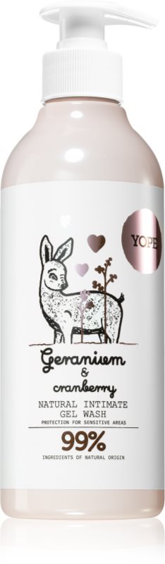 Yope Geranium & Cranberry gel pentru igiena intima 300 ml
