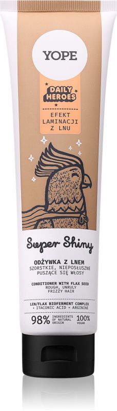 Yope Daily Heroes Super Shiny balsam stralucire pentru parul ondulat si cret 170 ml