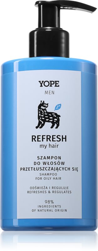 Yope Men Refresh My Hair șampon pentru păr gras pentru barbati 300 ml