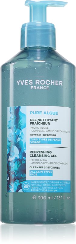 Yves Rocher Pure Algue gel de curățare cu efect revigorant 390 ml