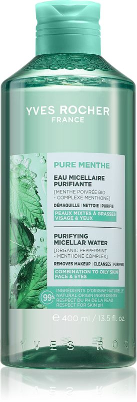 Yves Rocher Pure Menthe apa pentru curatare cu particule micele 400 ml