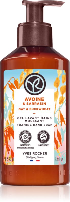 Yves Rocher Bain de Nature Săpun lichid pentru mâini Oat & Buckweat 190 ml