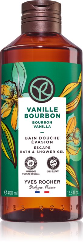 Yves Rocher Bain de Nature gel de duș mătăsos Bourbon Vanilla 400 ml