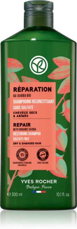 Yves Rocher Réparation sampon pentru regenerare with Organic Jojoba 300 ml