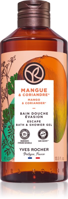 Yves Rocher Bain de Nature gel de dus revigorant Mango & Coriander 400 ml