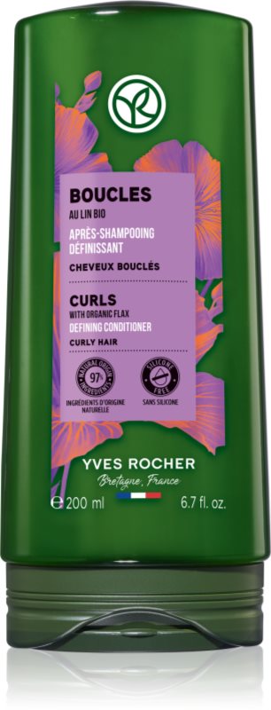 Yves Rocher Boucles balsam pentru păr creț with organic flax 200 ml