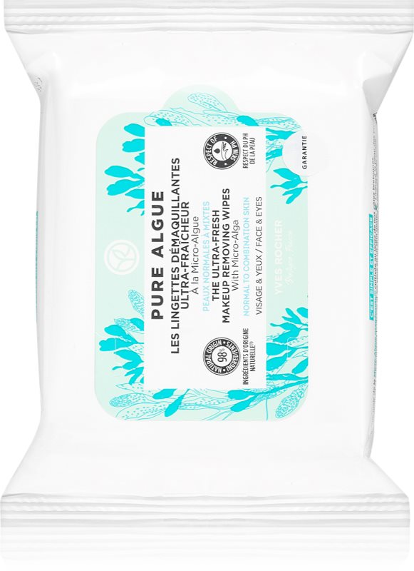 Yves Rocher Pure Algue servetele demachiante 20 buc