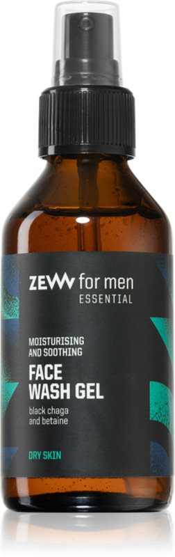 Zew For Men Essential Face Wash Gel gel hidratant de curatare pentru piele uscata si sensibila 100 ml