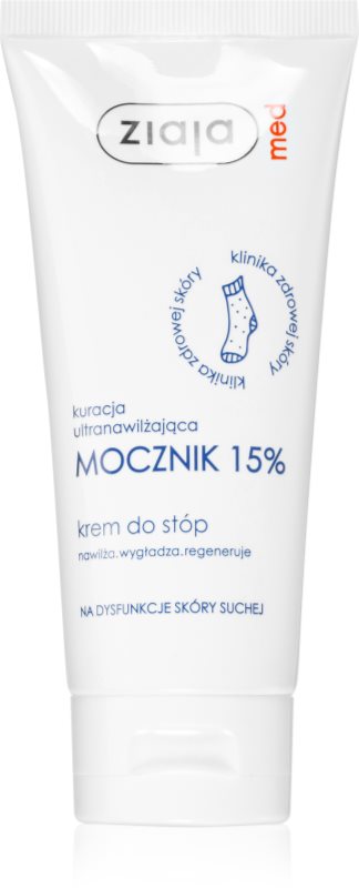 Ziaja Med Ultra-Moisturizing with Urea crema regeneratoare pentru picioare, cu efect de hidratare pe pielea fierbinte (15% Urea) 100 ml