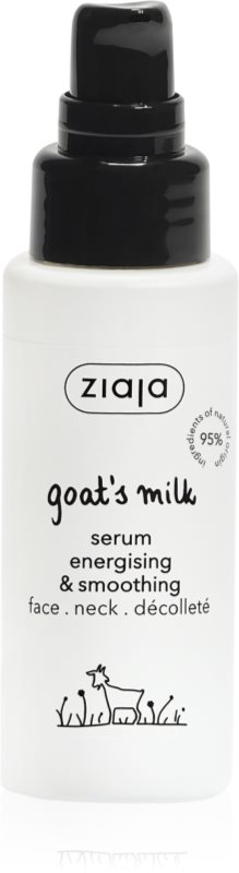 Ziaja Goat's Milk Ser hidratant de netezire pentru o piele mai luminoasă pentru fata, gat si piept 50 ml
