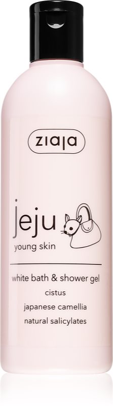Ziaja Jeju Young Skin gel de dus si baie alb 300 ml