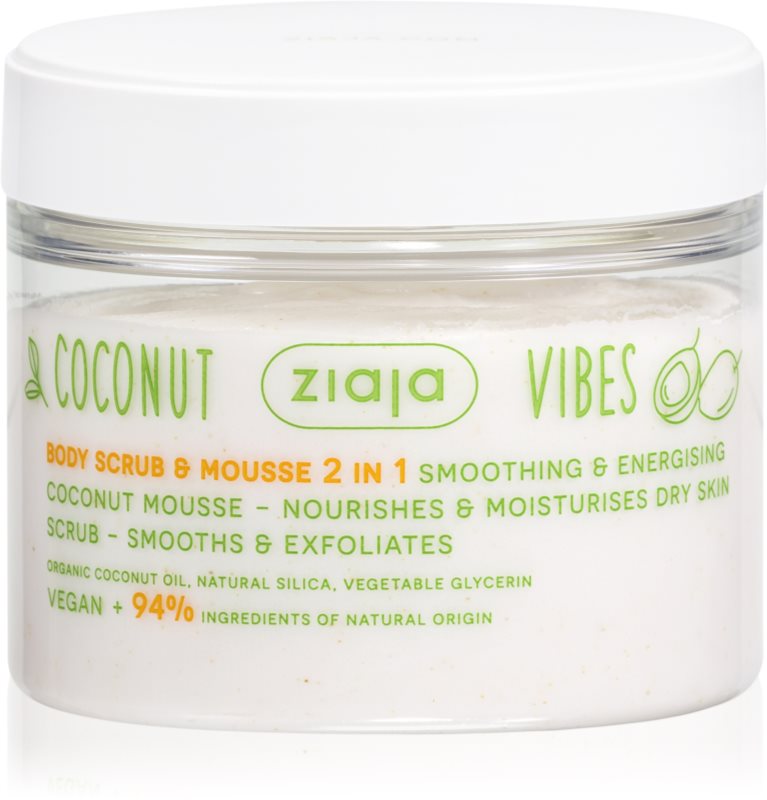 Ziaja Coconut Vibes exfoliant pentru corp cu efect de hidratare 270 ml