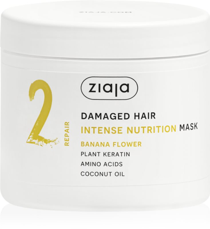 Ziaja Plant Essentials Banana Flower masca de par hranitoare pentru par deteriorat 350 ml
