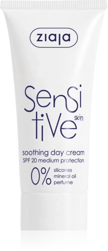 Ziaja Sensitive crema calmanta pentru piele uscata, actionand impotriva senzatiei de mancarime SPF 20 50 ml